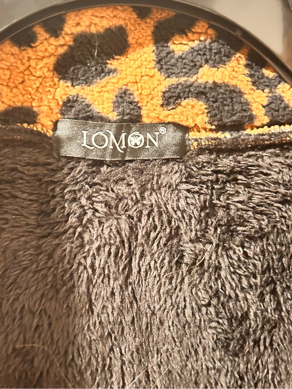 Lomon women’s XL Sherpa lined Leopard Print Zip-Front Vest tiger Animal print - Picture 7 of 7